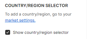 Country Region selector