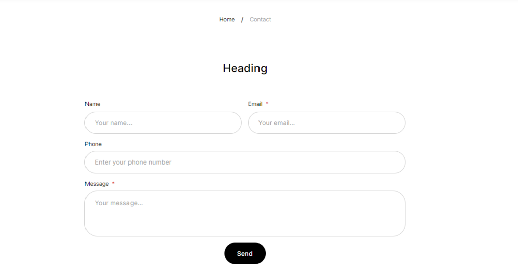contact us view