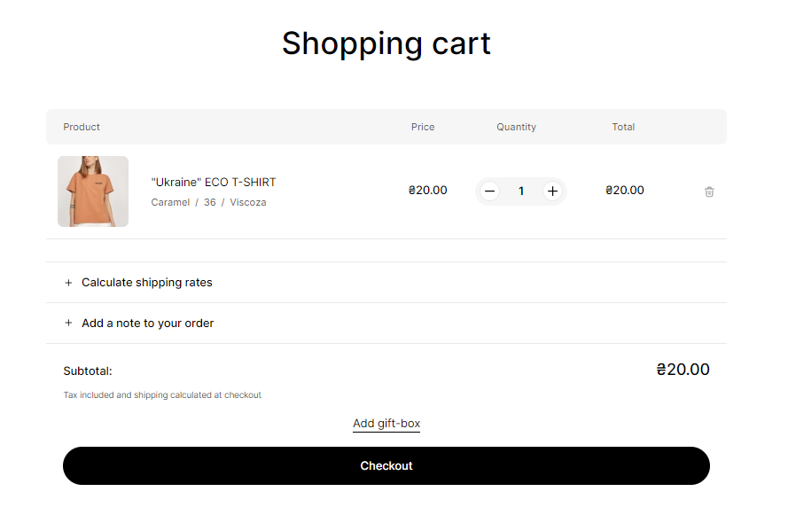 shopping cart