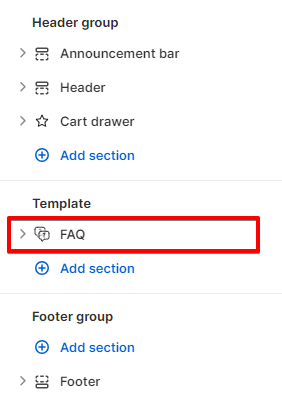 Adding a Section