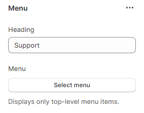 menu block