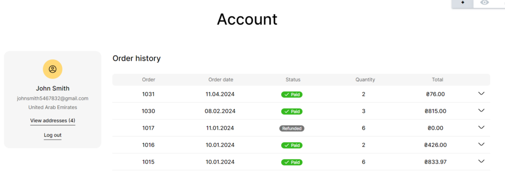 account template
