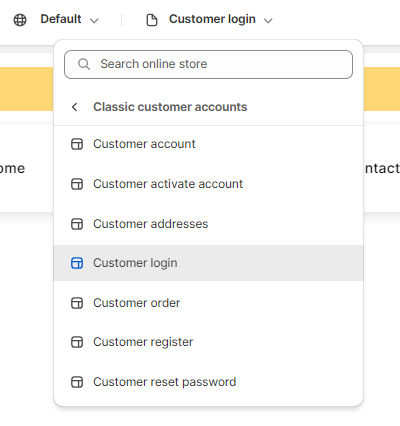 login template