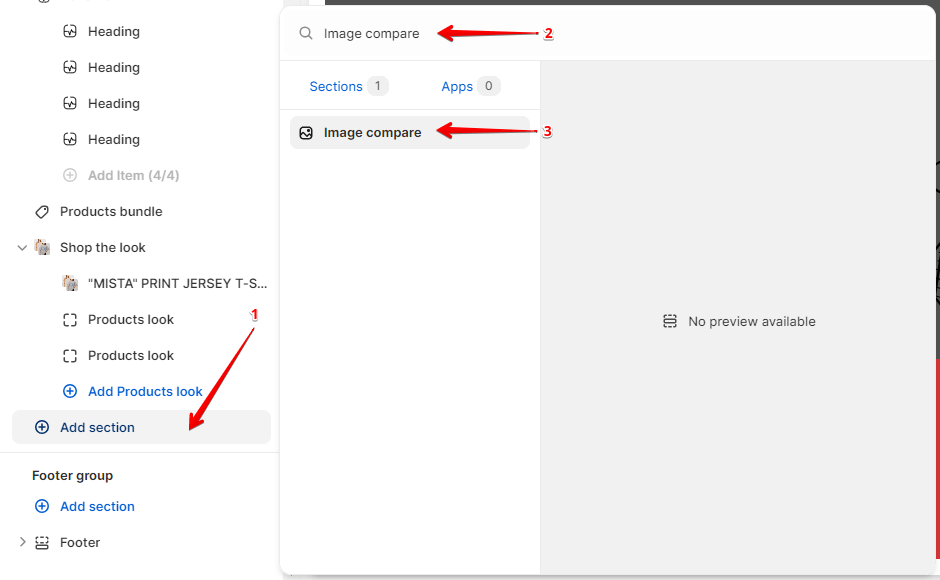 Adding a section