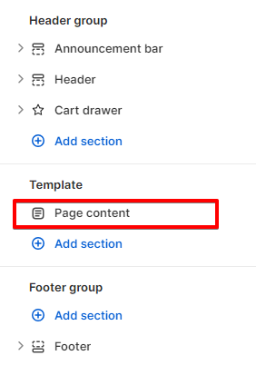 Adding section