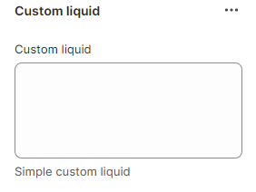 Section settings