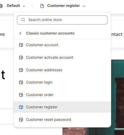 register template