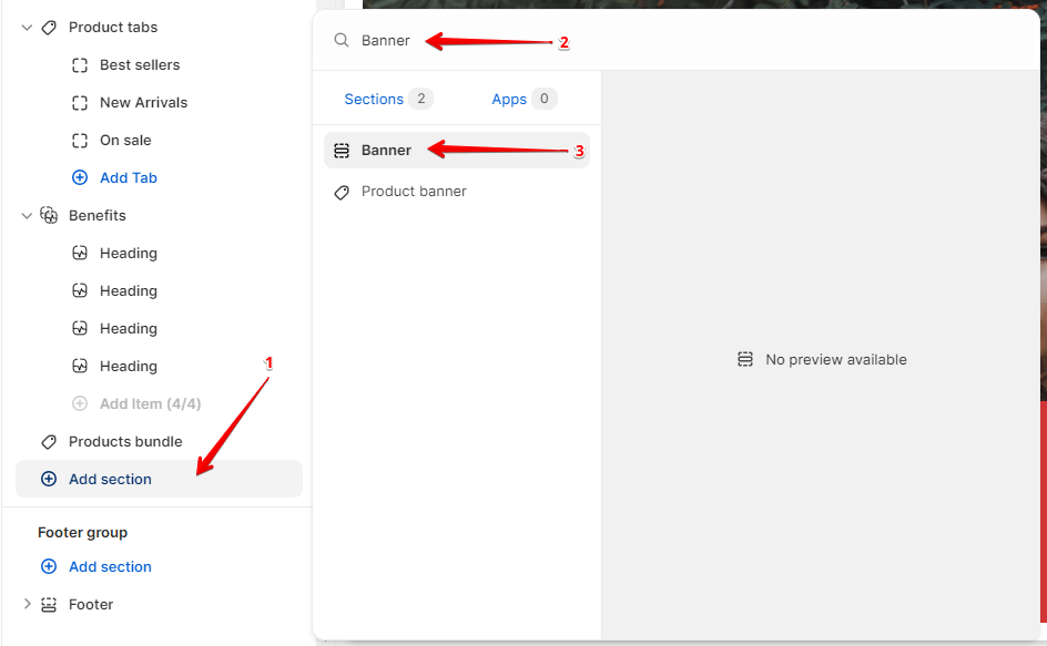 Adding a Section
