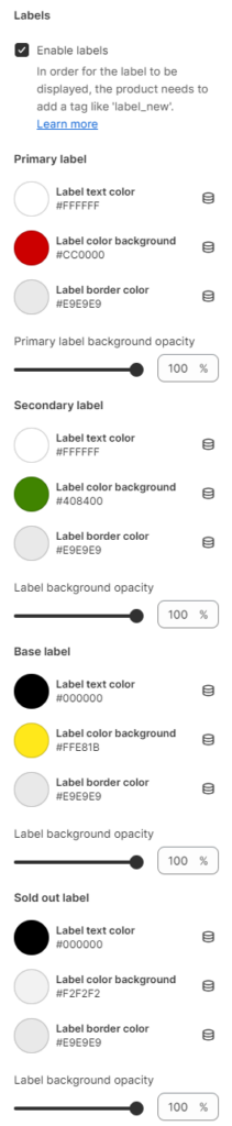 color settings