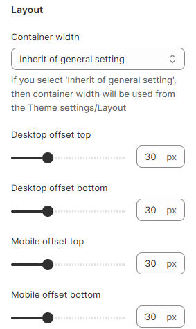 layout settings