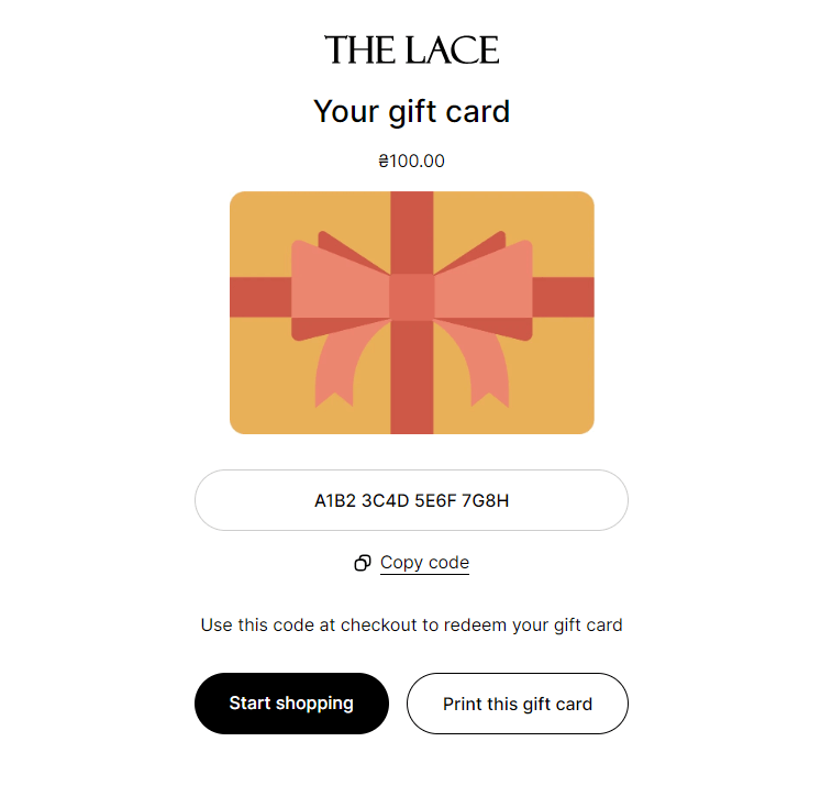 Gift card