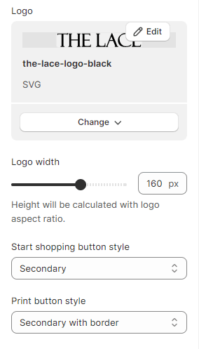 logo setting
