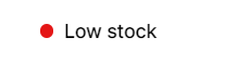 low stock