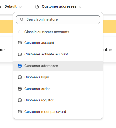 customer addresses