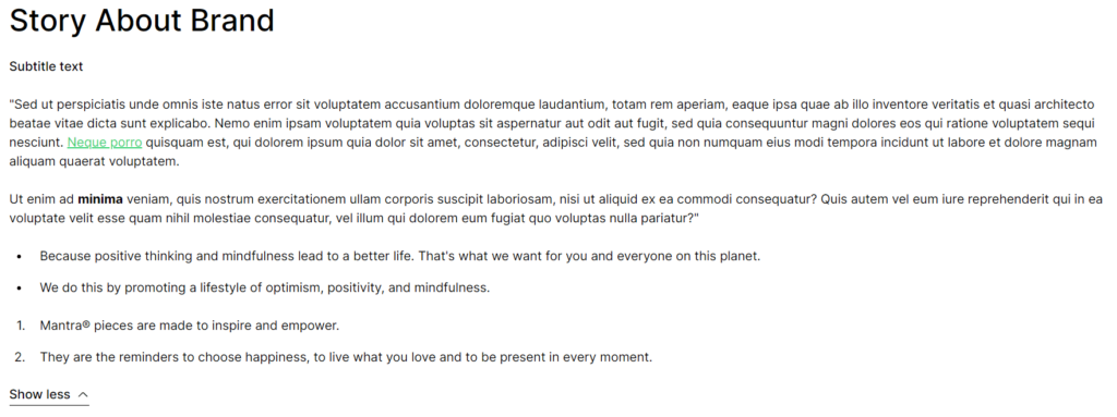 Rich text open