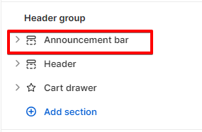announcement section