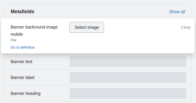 Fill metafields