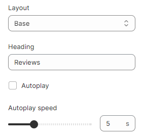 Section settings