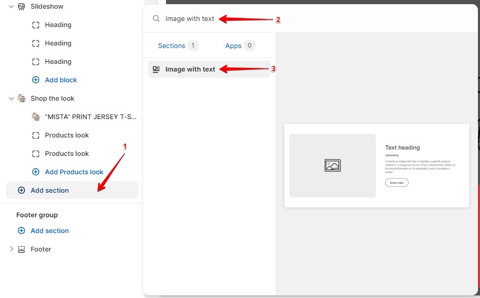Adding a section