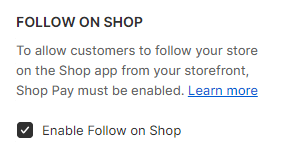follow on shop