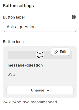 button settings