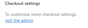 Checkout settings