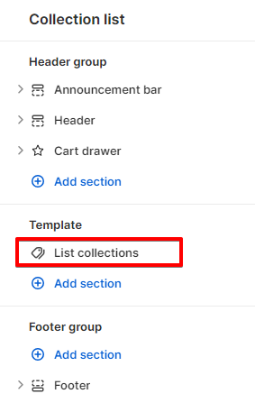 Adding a Section