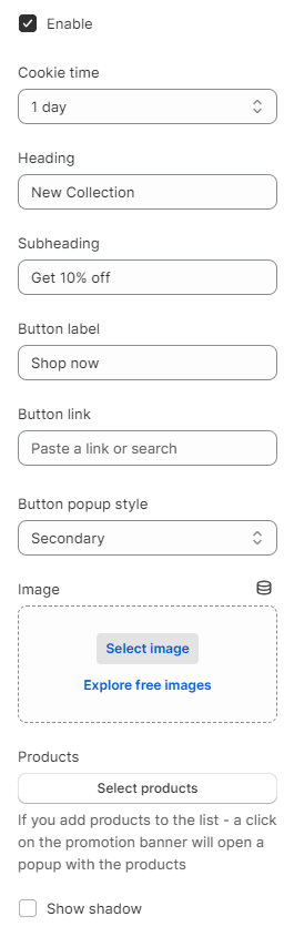 general settings