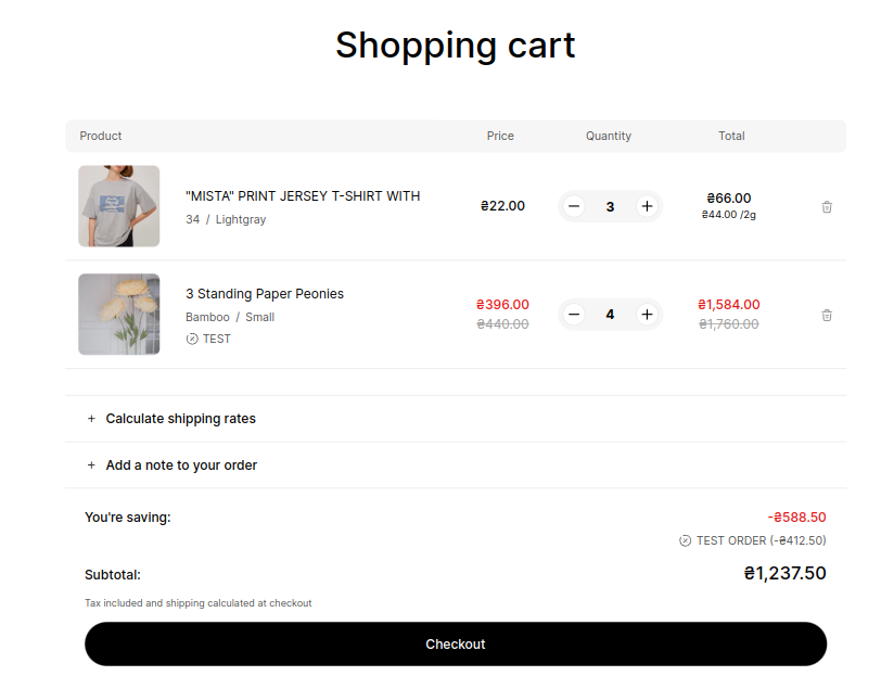 shopping cart