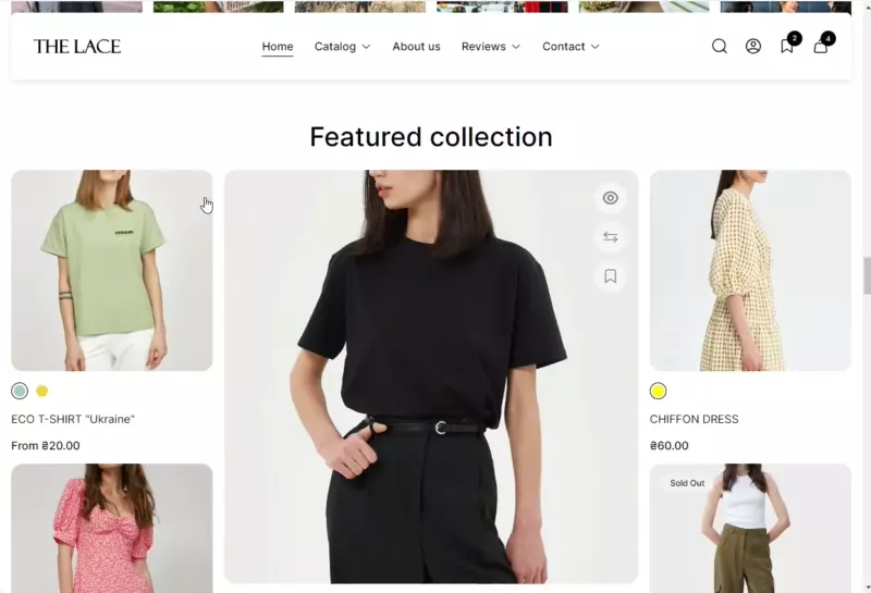 product cart view