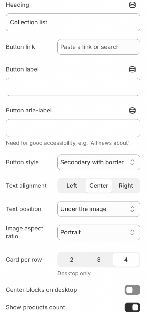 grid settings