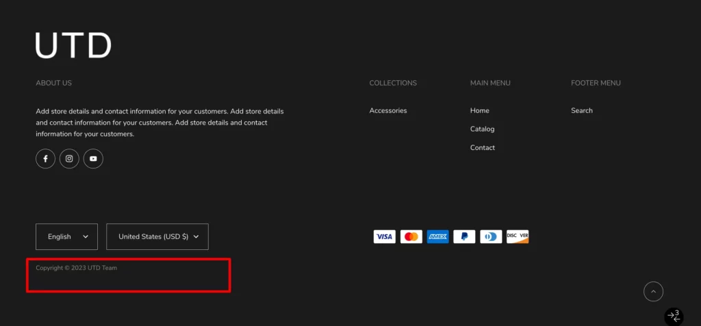 footer 
