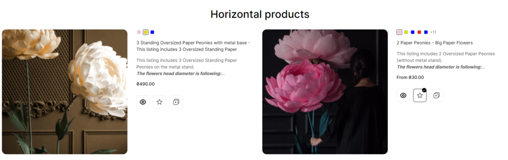 Horizontal products