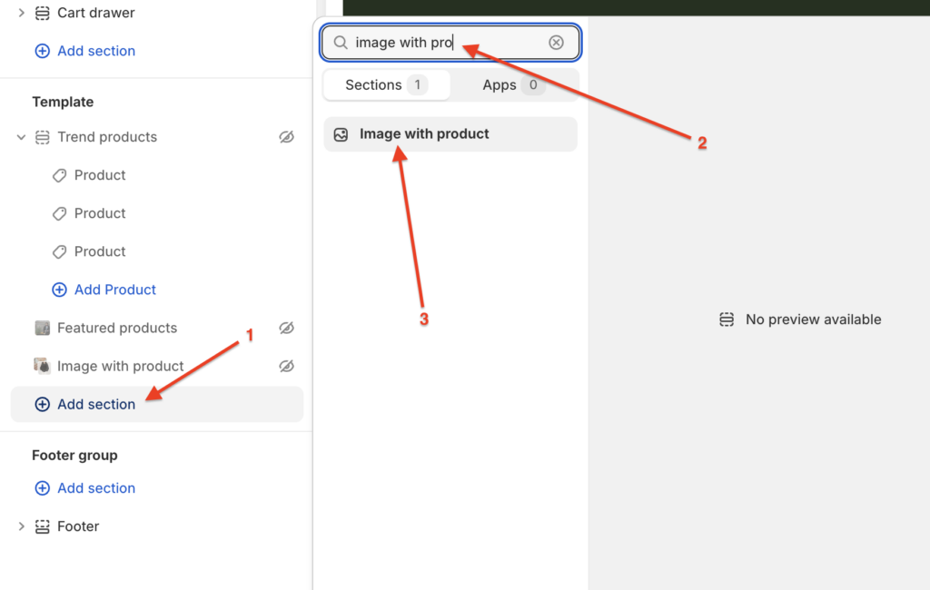 adding section