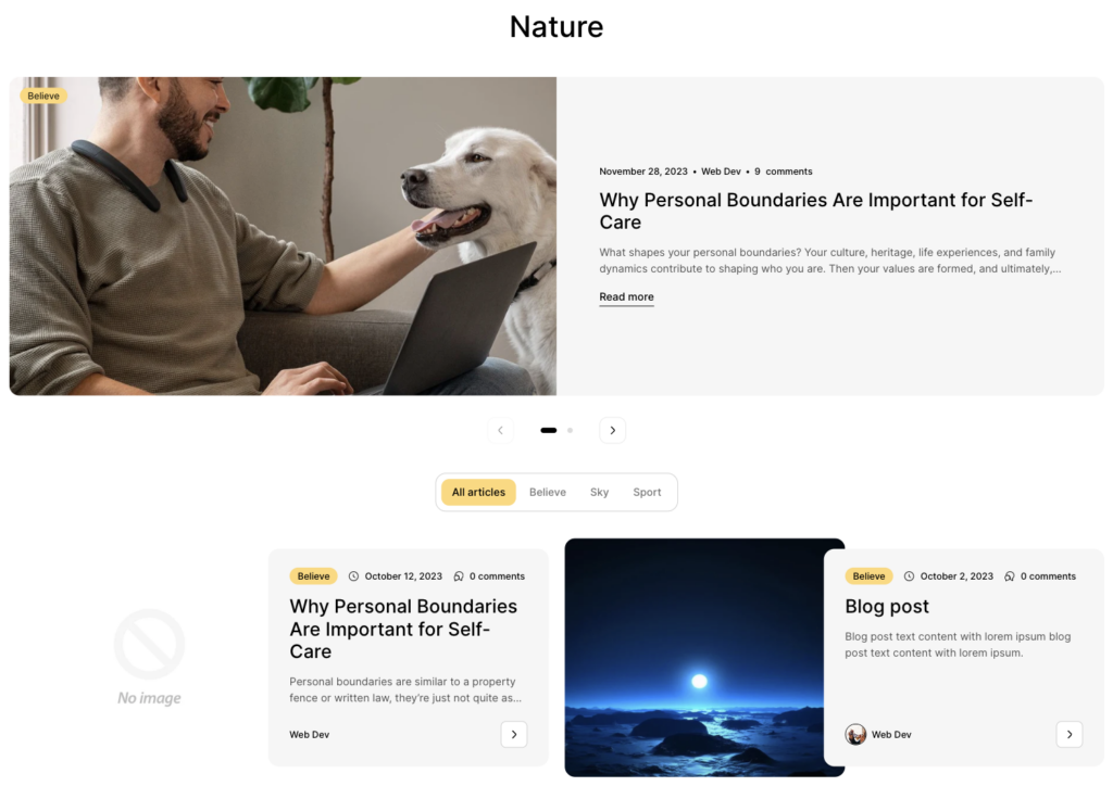 Blog template