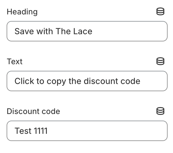 block discount settings