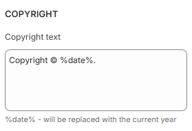 Footer COPYRIGHT 