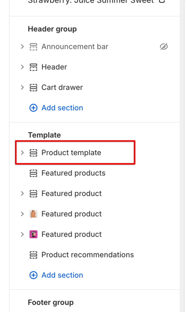 products template