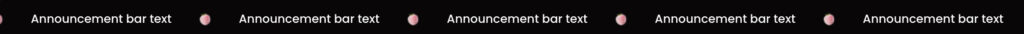 announcement bar ticker