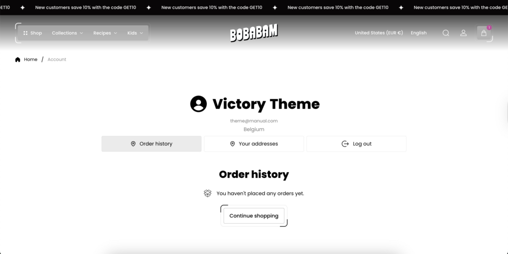 Account template
