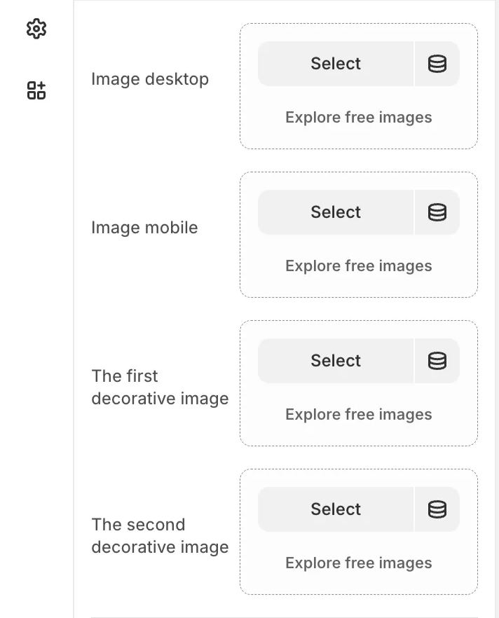 Activate template section settings