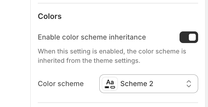 Activate template colors