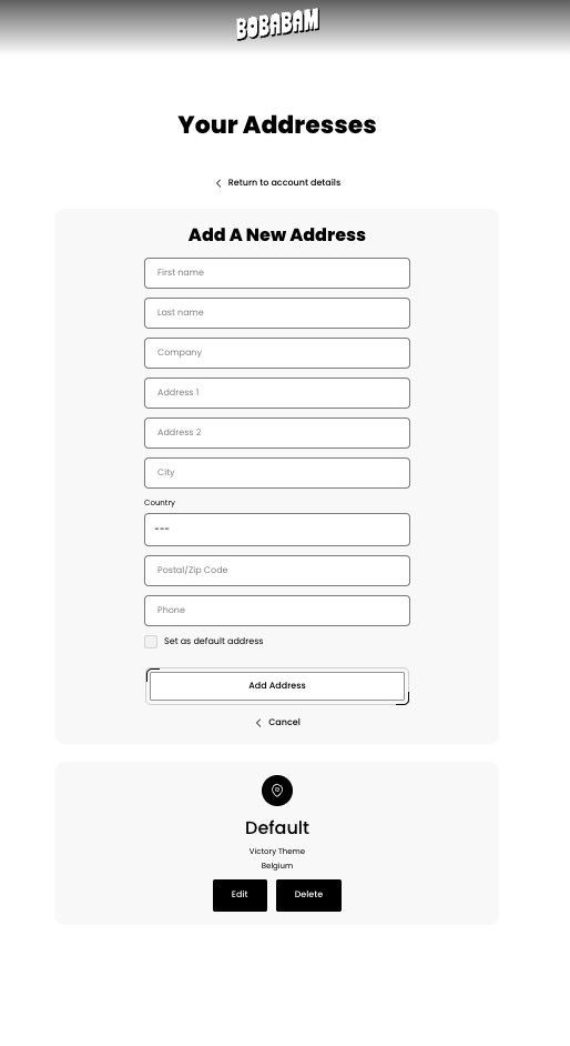 Addresses add new