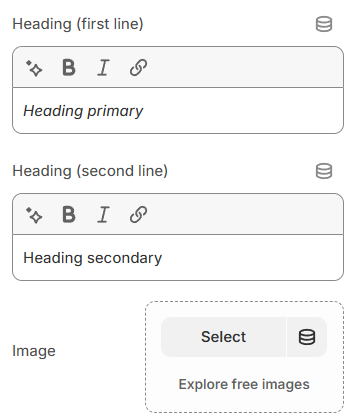 Benefits section settings