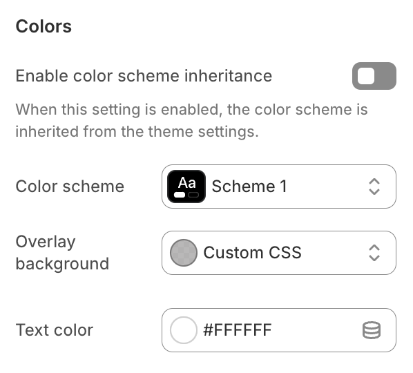 Cards grid colors