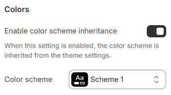 cart color settings