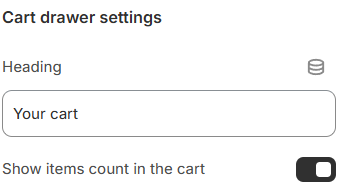 cart drawer settings