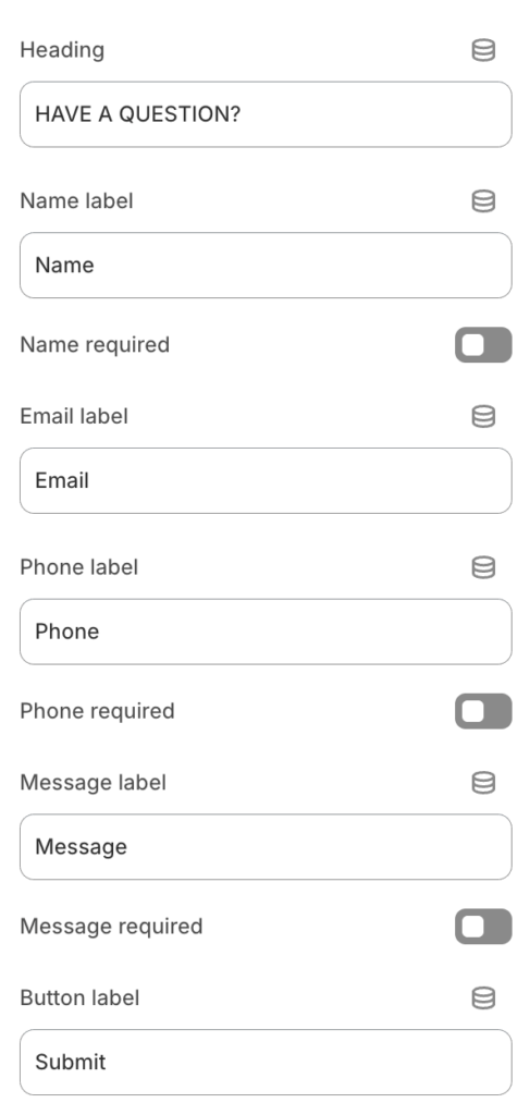 Contact form
