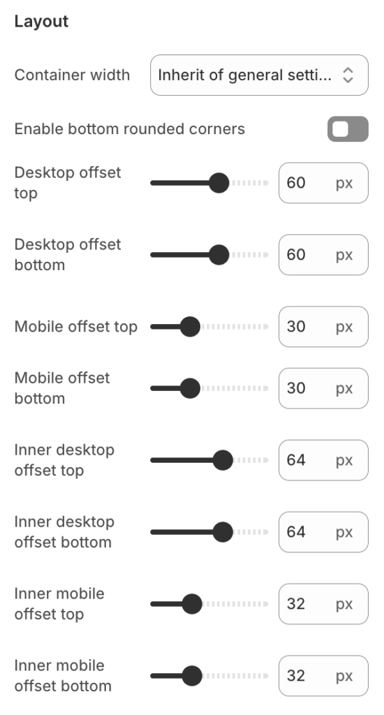 FAQ layout
