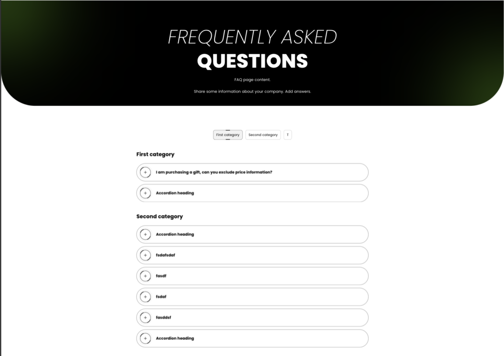 FAQ template